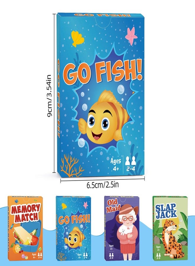 Timenued Card Games Go Fish,Old Maid,Slap Jack and Memory Match-4 Decks in 1 Pack,Classic Card Games for Kids Toddlers,Fun Kids Games for Family Party Game Night,Stocking Stuffers Gifts for Boys and Girls - Image 3